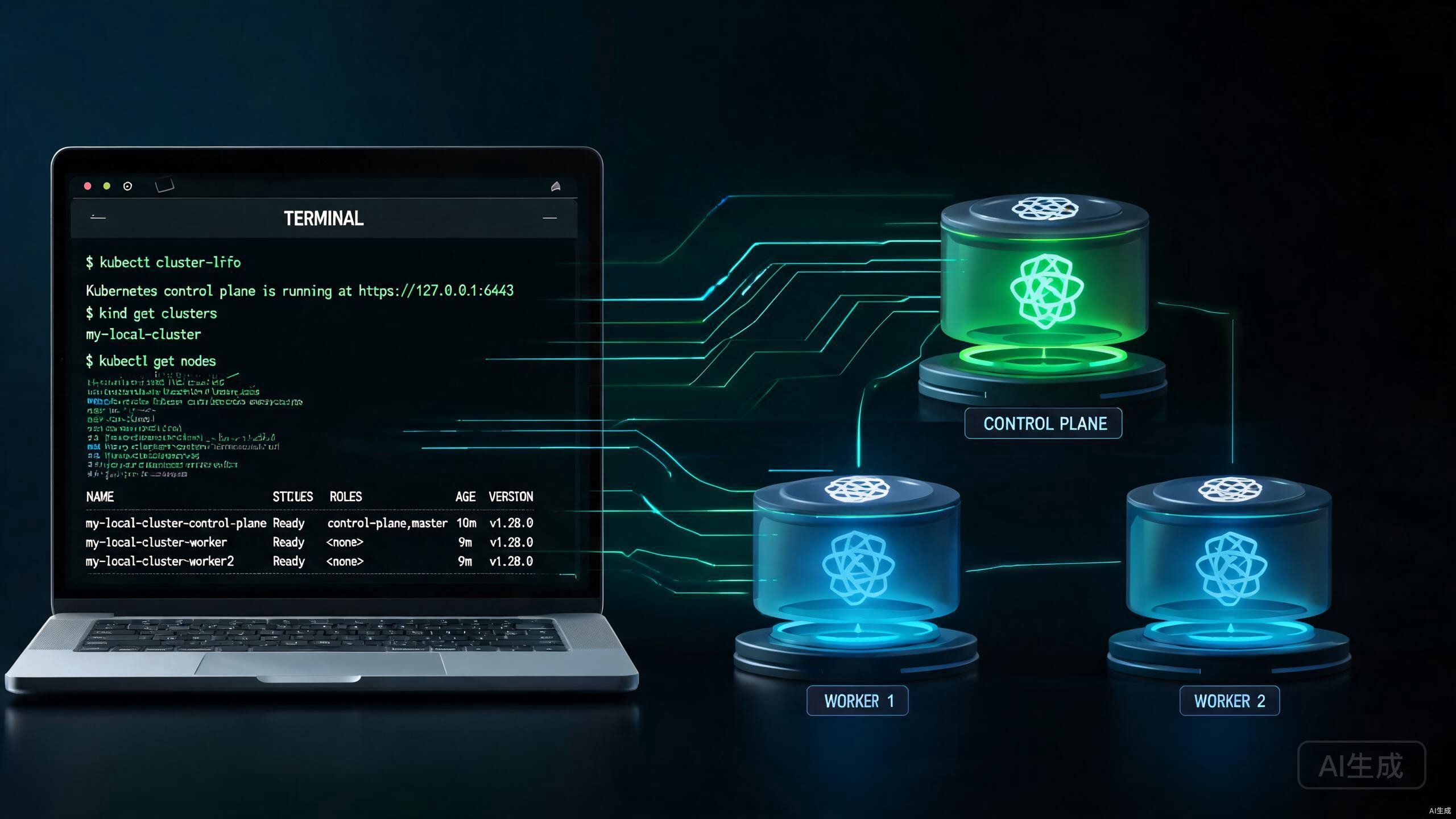 本地拉起 Kubernetes 集群,掌握 kubectl 核心命令与集群管理操作。 https://img.zhaojq.top/20260729160521026.jpg