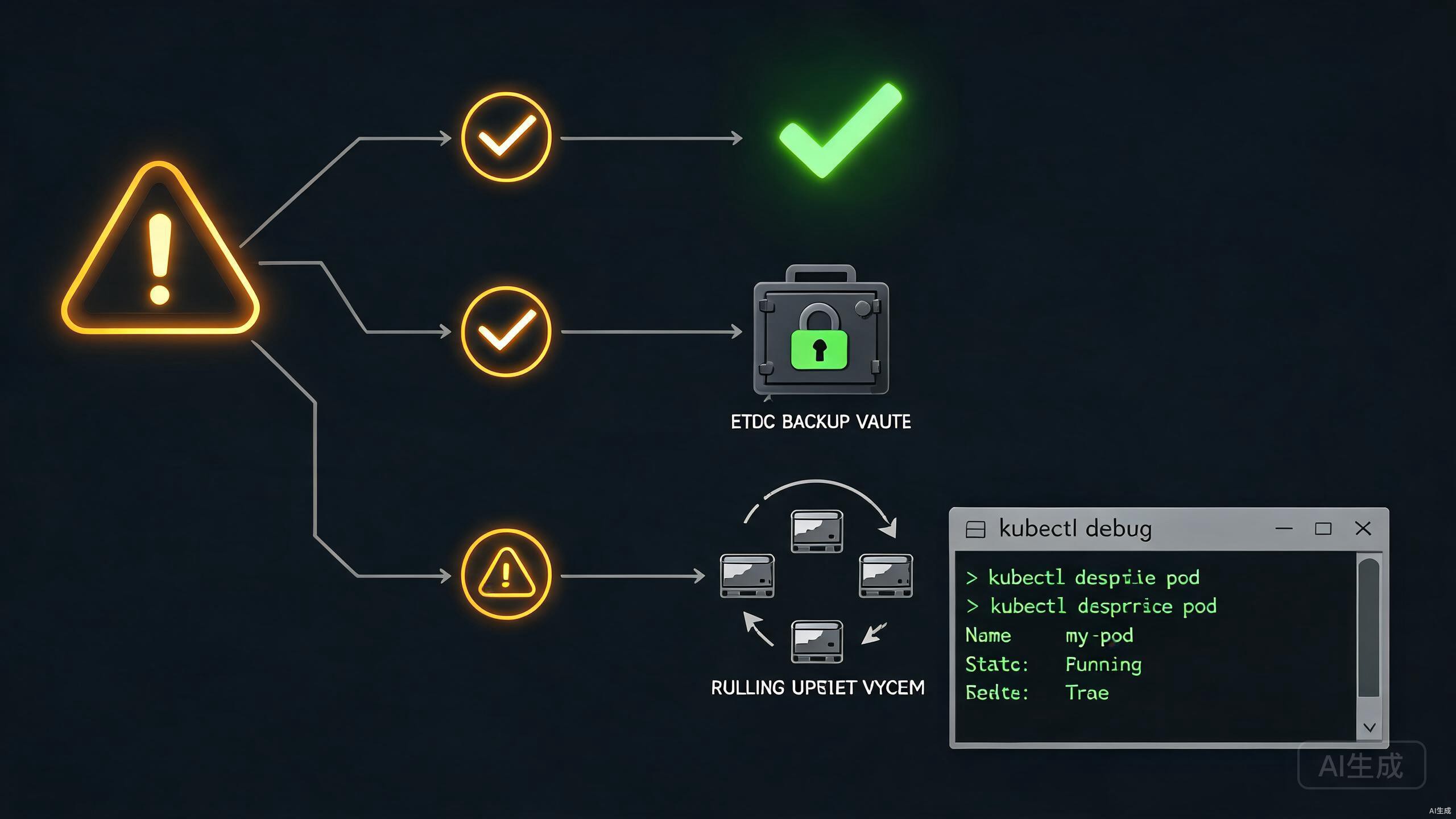 掌握 Kubernetes 升级、备份、故障诊断决策树与 kubectl debug 排障技巧。 https://img.zhaojq.top/20260729163059260.jpg